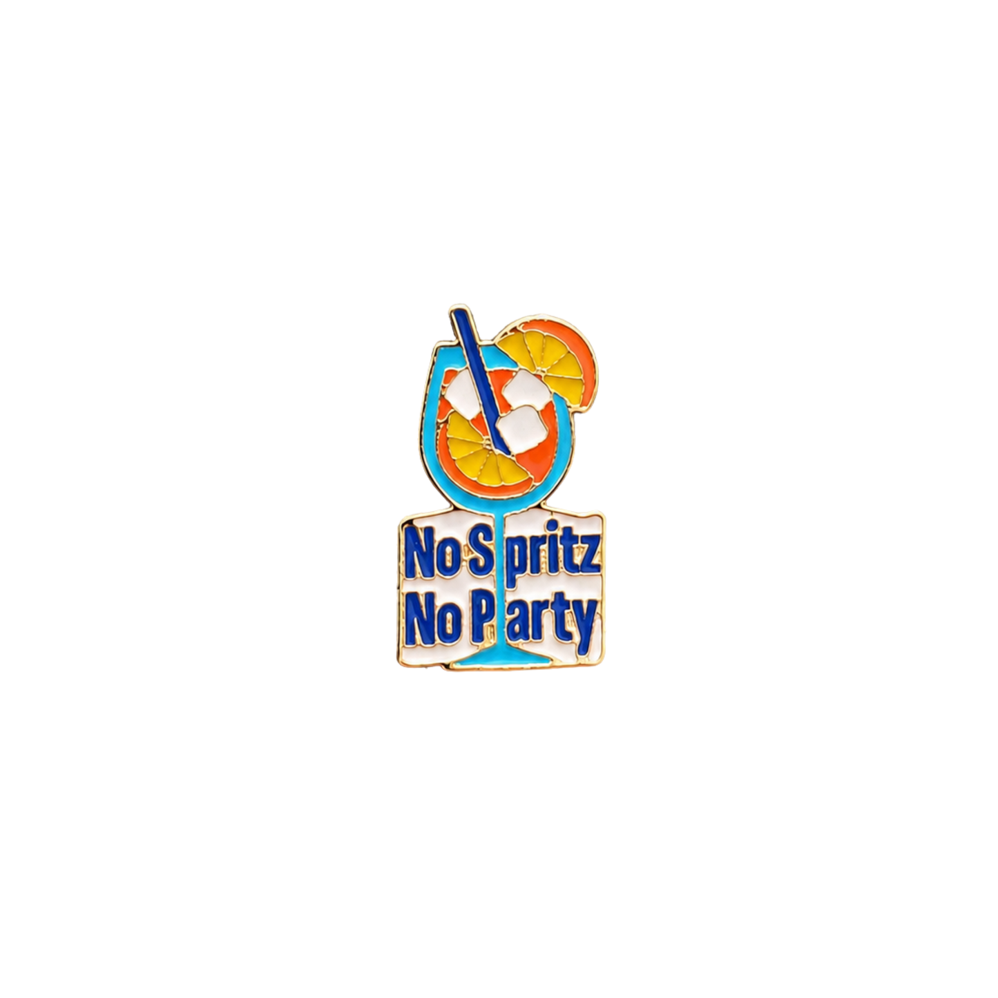 Spilla Italiana - "NO SPRITZ NO PARTY" - Icona Mediterranea - #25