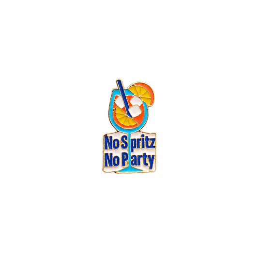 Spilla Italiana - "NO SPRITZ NO PARTY" - Icona Mediterranea - #25