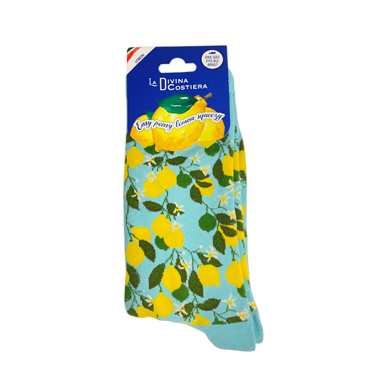 Calzini in Cotone Elasticizzato Calz 6 - Limoni Turchese