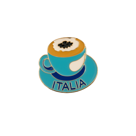 Spilla Italiana – “Cappuccino ITALIA” – Icona della Tradizione e della Dolce Vita – #24