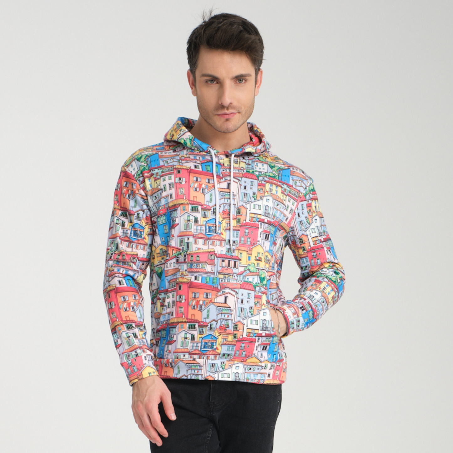 Felpa con Cappuccio Hoodie Tiny Houses - Interno Felpato - Felpa 28