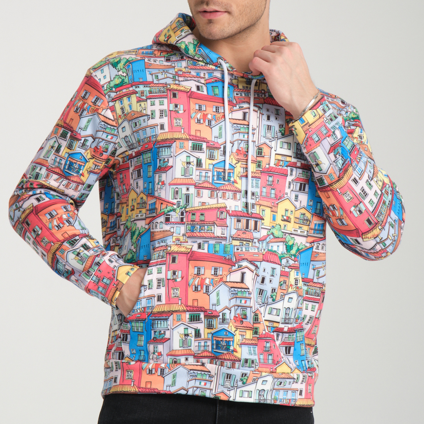 Felpa con Cappuccio Hoodie Tiny Houses - Interno Felpato - Felpa 28