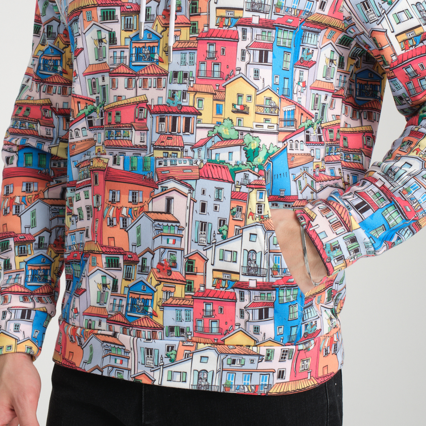 Felpa con Cappuccio Hoodie Tiny Houses - Interno Felpato - Felpa 28