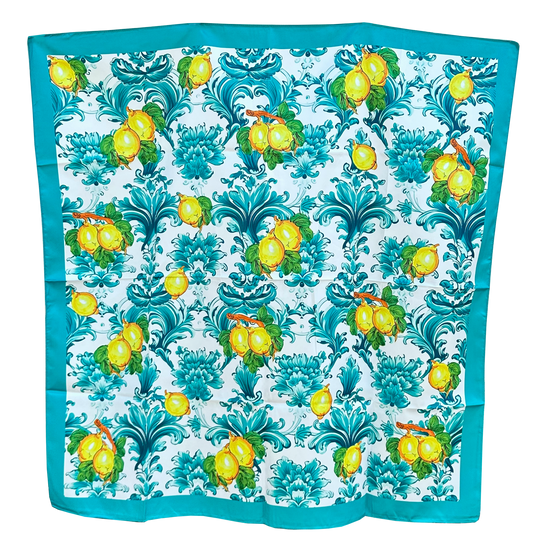 Foulard - Onda di Limoni Verde - VAR 21 - 02