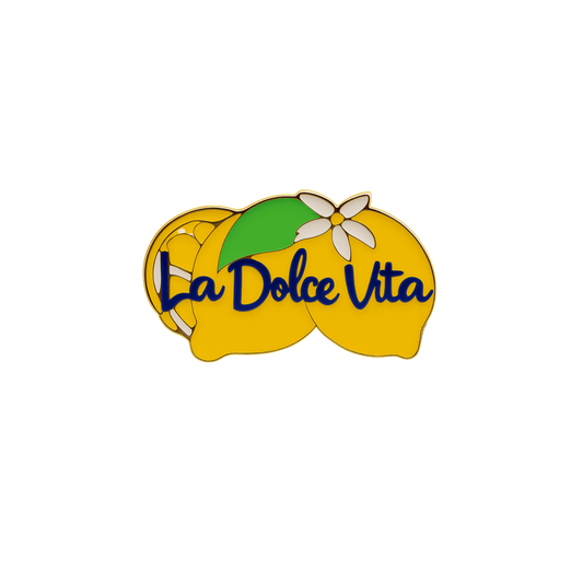 Spilla Italiana – “LA DOLCE VITA” – Icona Mediterranea – Lemon Vibes – #8
