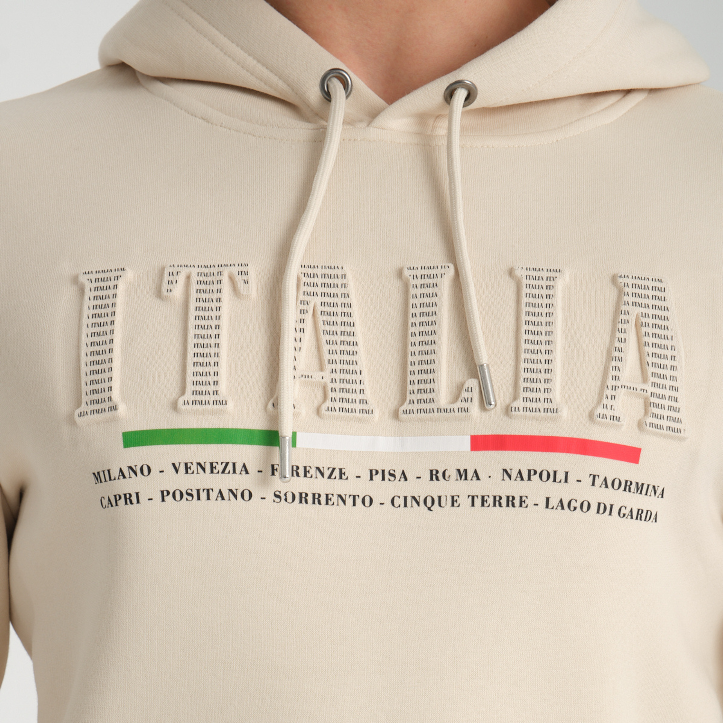 Felpa con Cappuccio Hoodie Italia Yellow Butter - Interno Felpato - Felpa 20