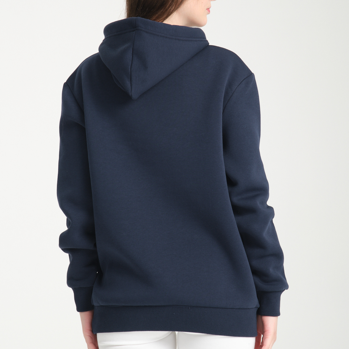 Felpa con Cappuccio Hoodie Italia Blu Navy - Interno Felpato - Felpa 20 Donna