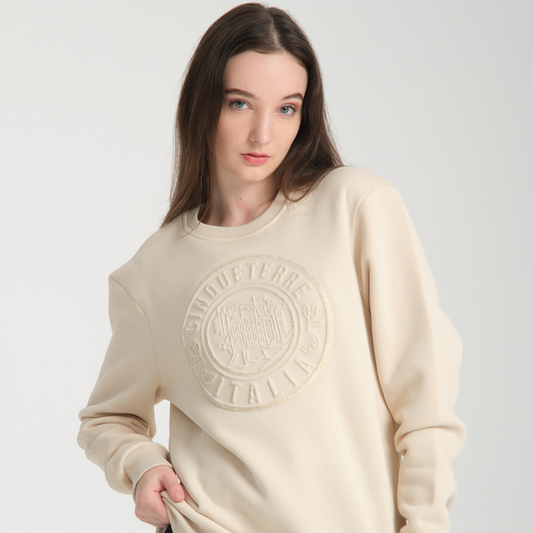 Felpa Girocollo Cinque Terre Yellow Butter - Interno Felpato - Felpa 27 Donna