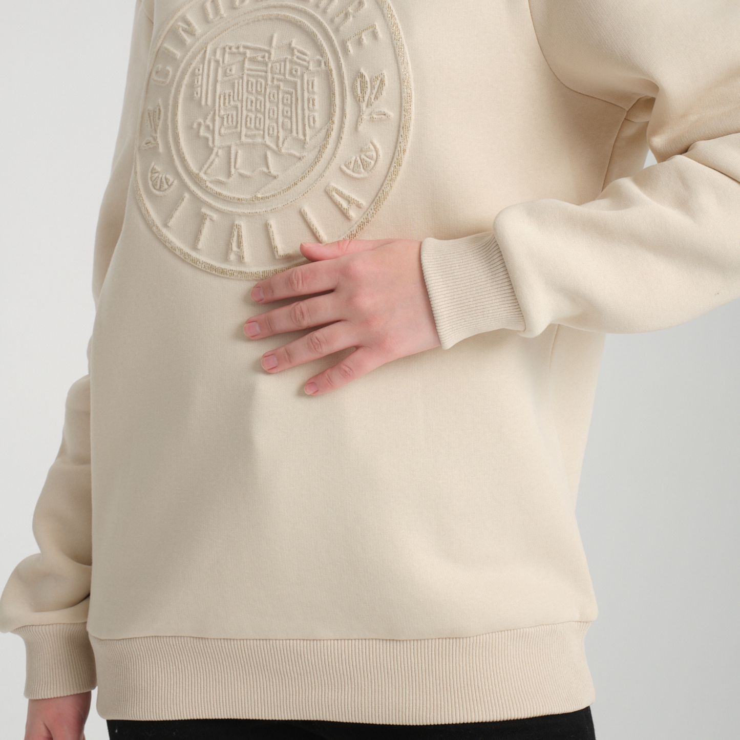 Felpa Girocollo Cinque Terre Yellow Butter - Interno Felpato - Felpa 27 Donna