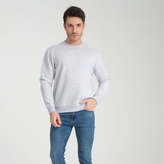 Felpa Snow Melange Basic Girocollo - Interno Felpato - Felpa 38
