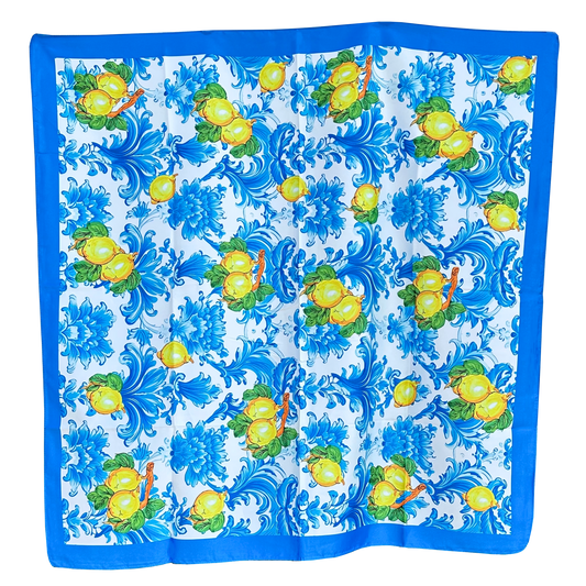 Foulard - Onda di Limoni Blu - VAR 21 - 03