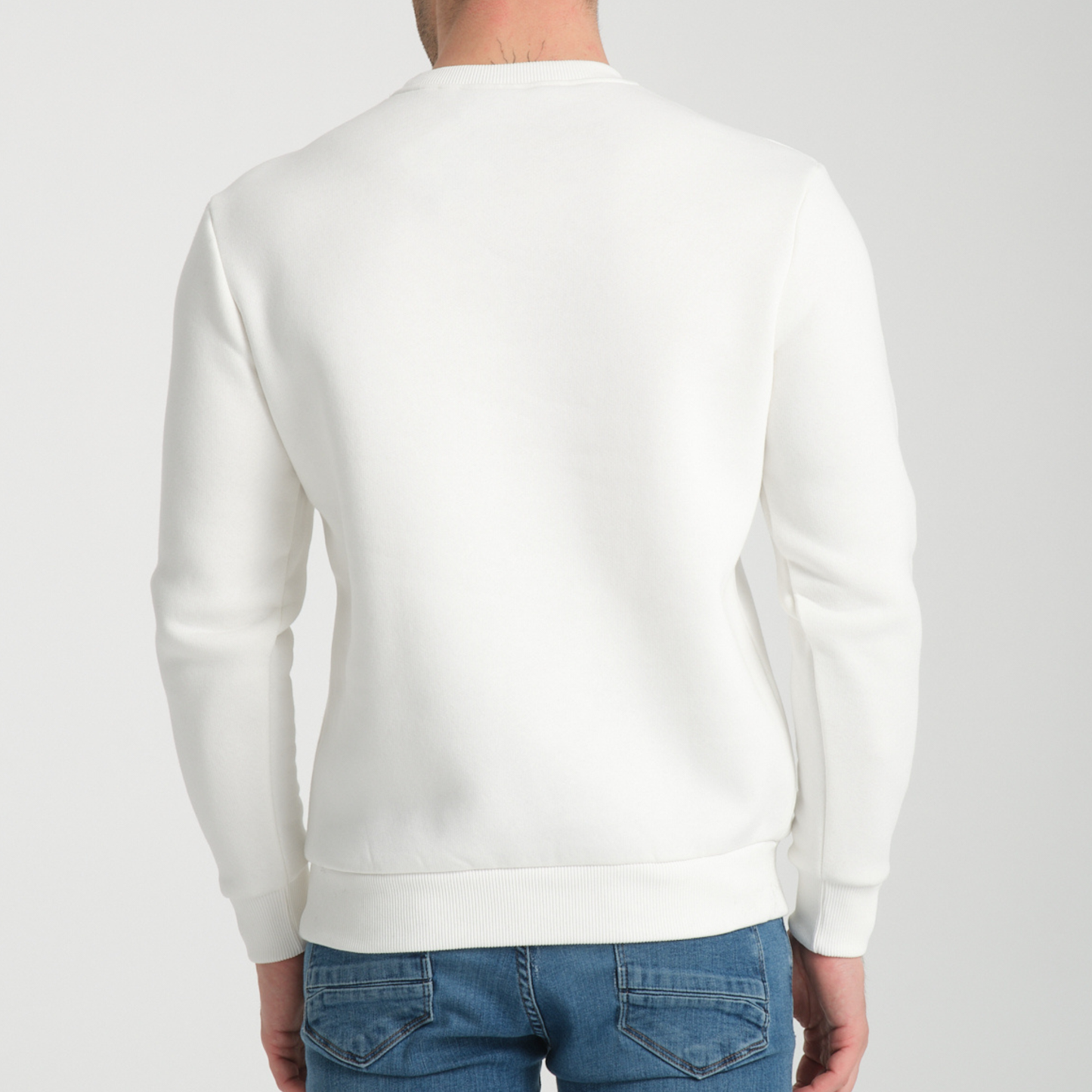 Felpa Girocollo Cinque Terre White - Interno Felpato - Felpa 27