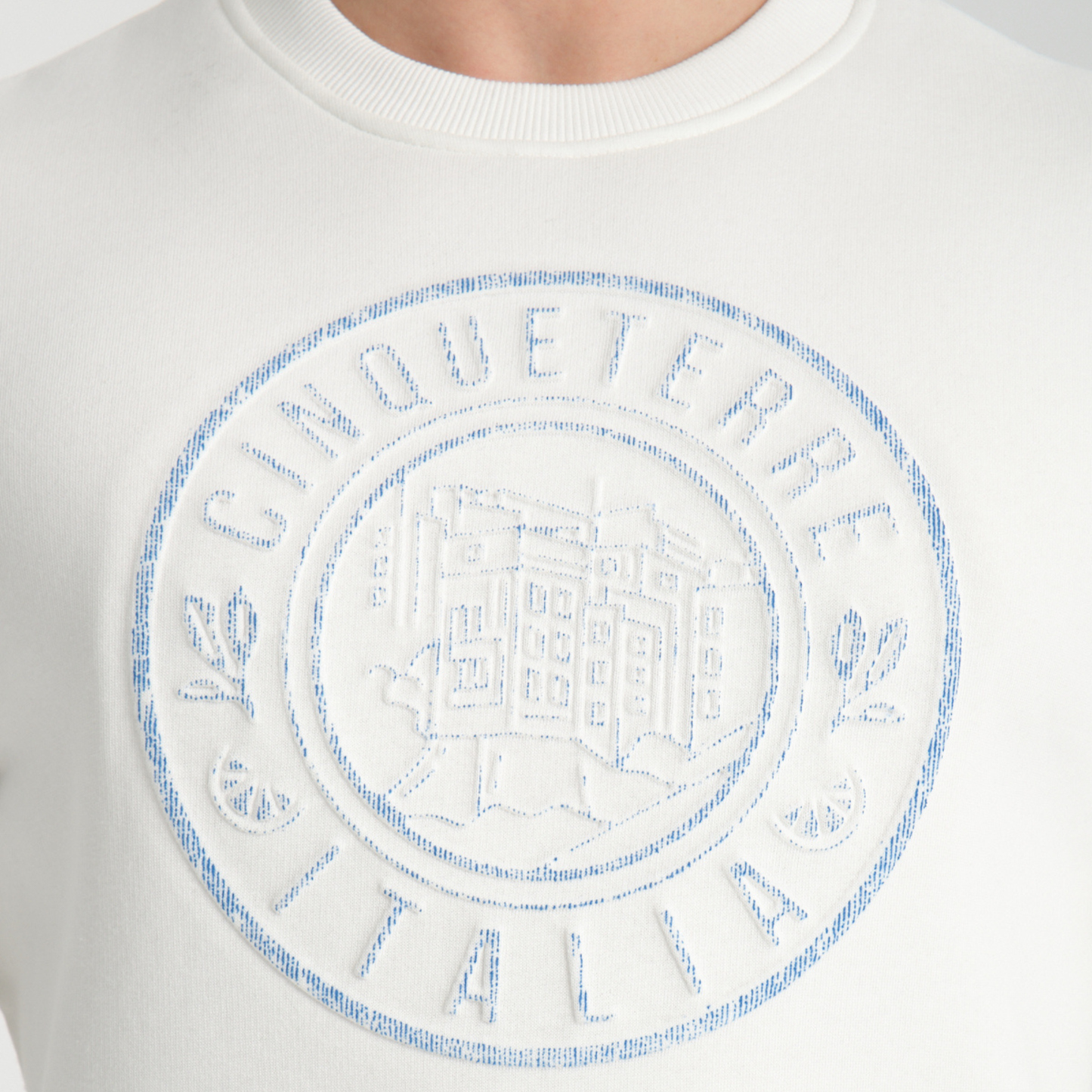 Felpa Girocollo Cinque Terre White - Interno Felpato - Felpa 27