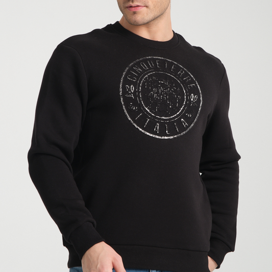 Felpa Girocollo Cinque Terre Black - Interno Felpato - Felpa 27