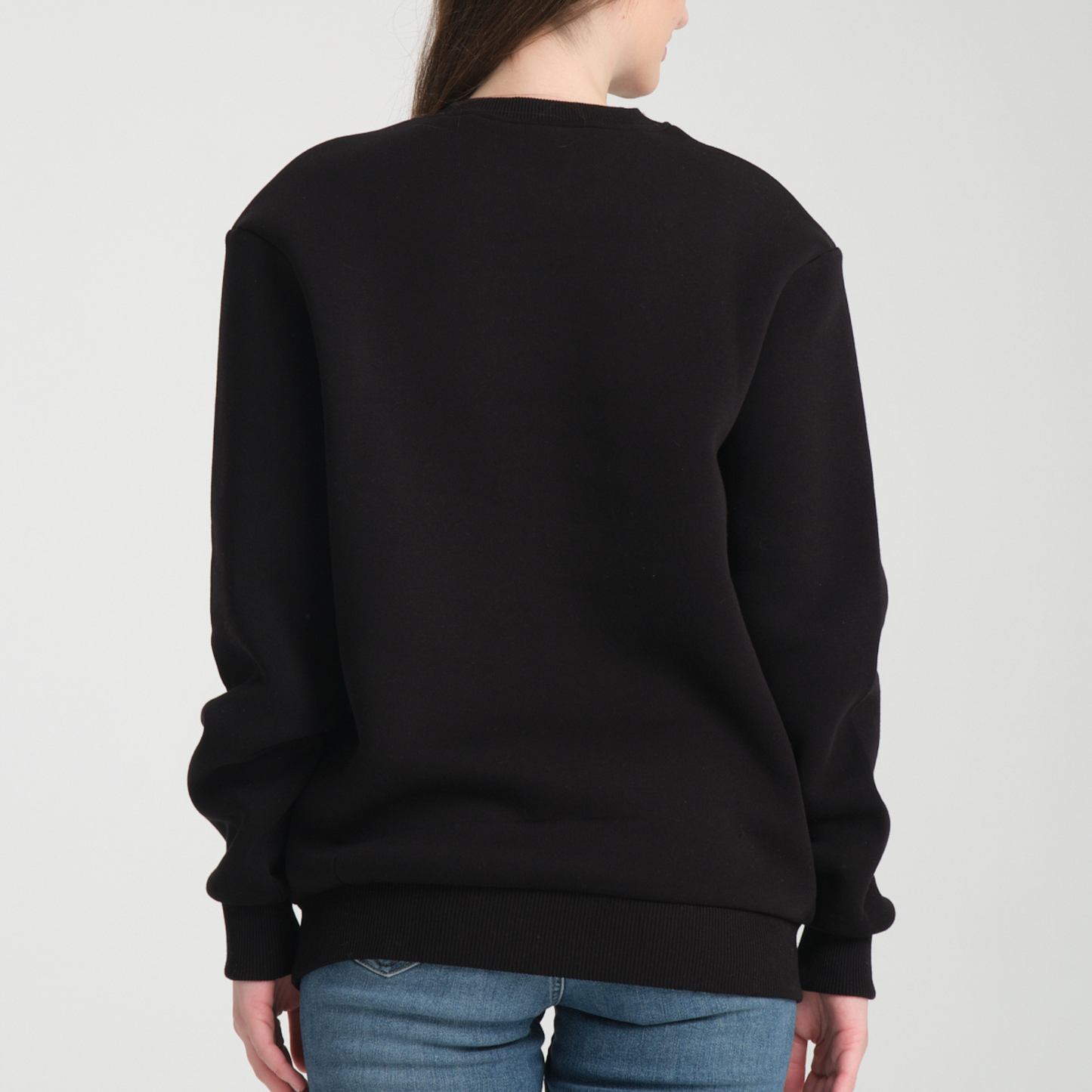 Felpa Girocollo Cinque Terre Black - Interno Felpato - Felpa 27 Donna