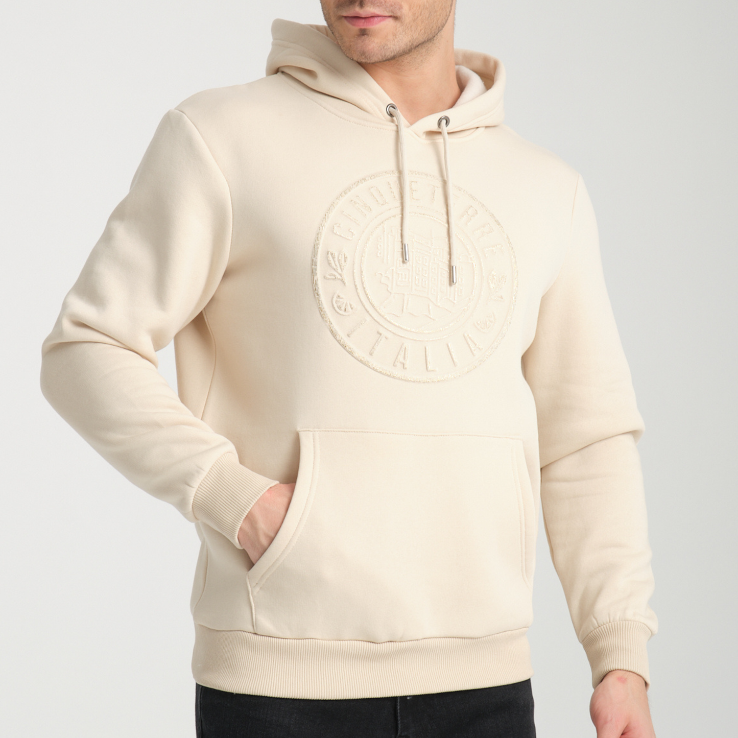Felpa con Cappuccio Hoodie Cinque Terre Yellow Butter - Interno Felpato - Felpa 41