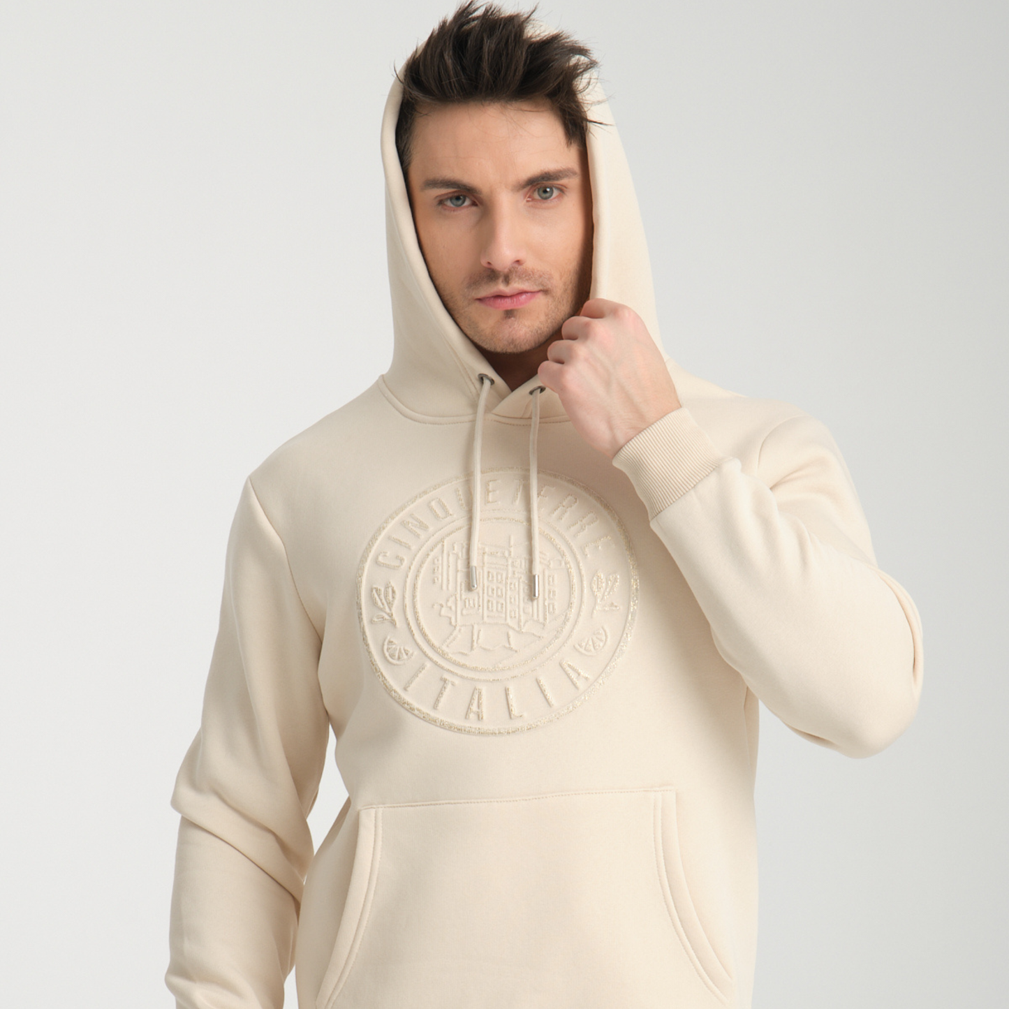 Felpa con Cappuccio Hoodie Cinque Terre Yellow Butter - Interno Felpato - Felpa 41