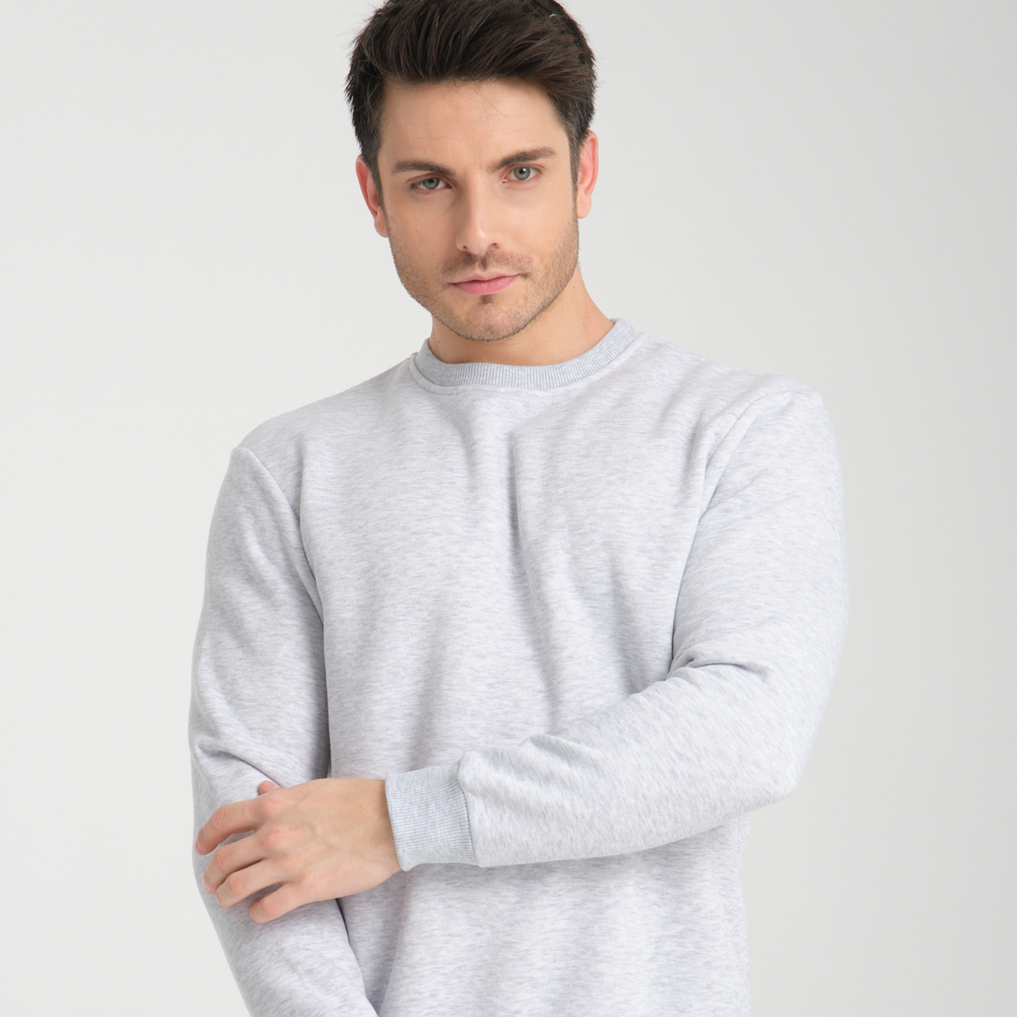 Felpa Snow Melange Basic Girocollo - Interno Felpato - Felpa 38