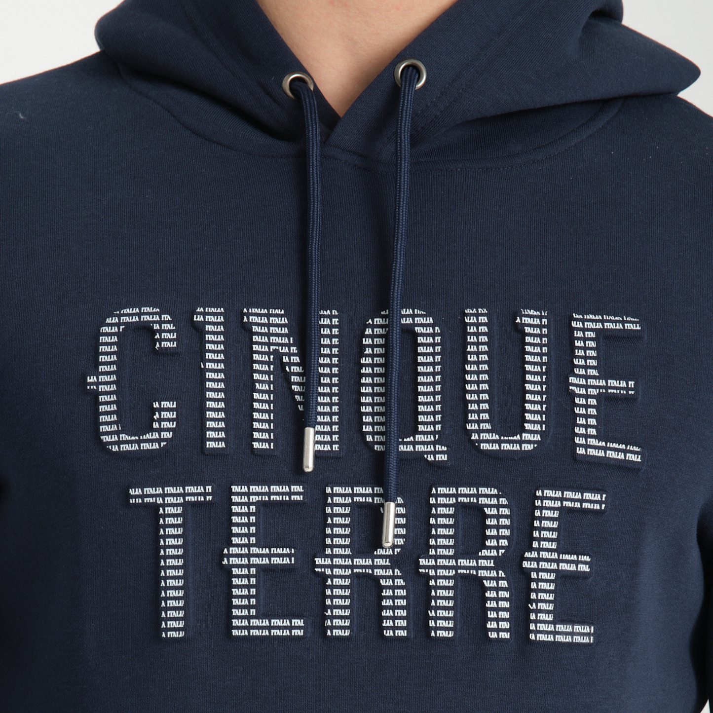 Felpa con Cappuccio Hoodie Cinque Terre Blu Navy - Interno Felpato - Felpa 25