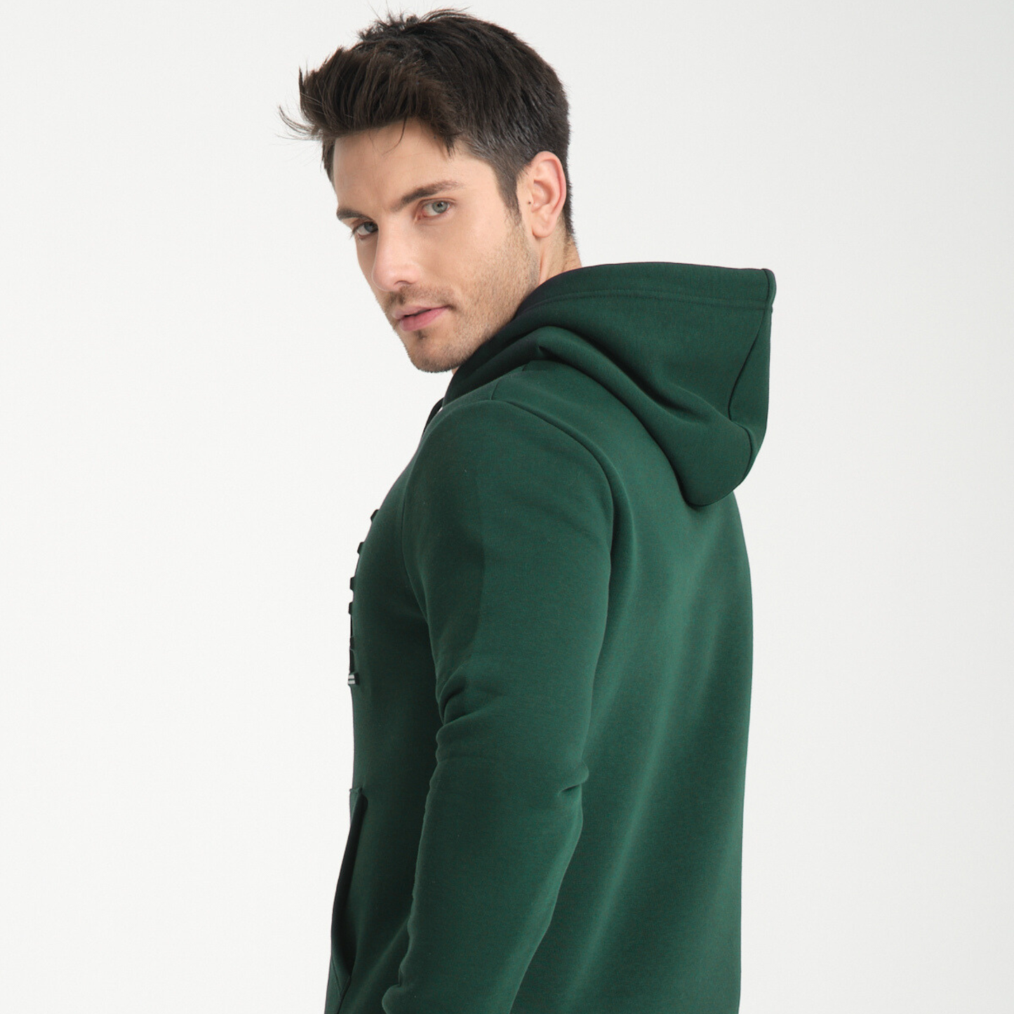 Felpa con Cappuccio Hoodie Cinque Terre Green - Interno Felpato - Felpa 25