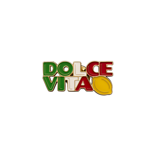 Spilla Italiana – “DOLCE VITA” Tricolore – Icona Mediterranea – Lemon Mood – #5