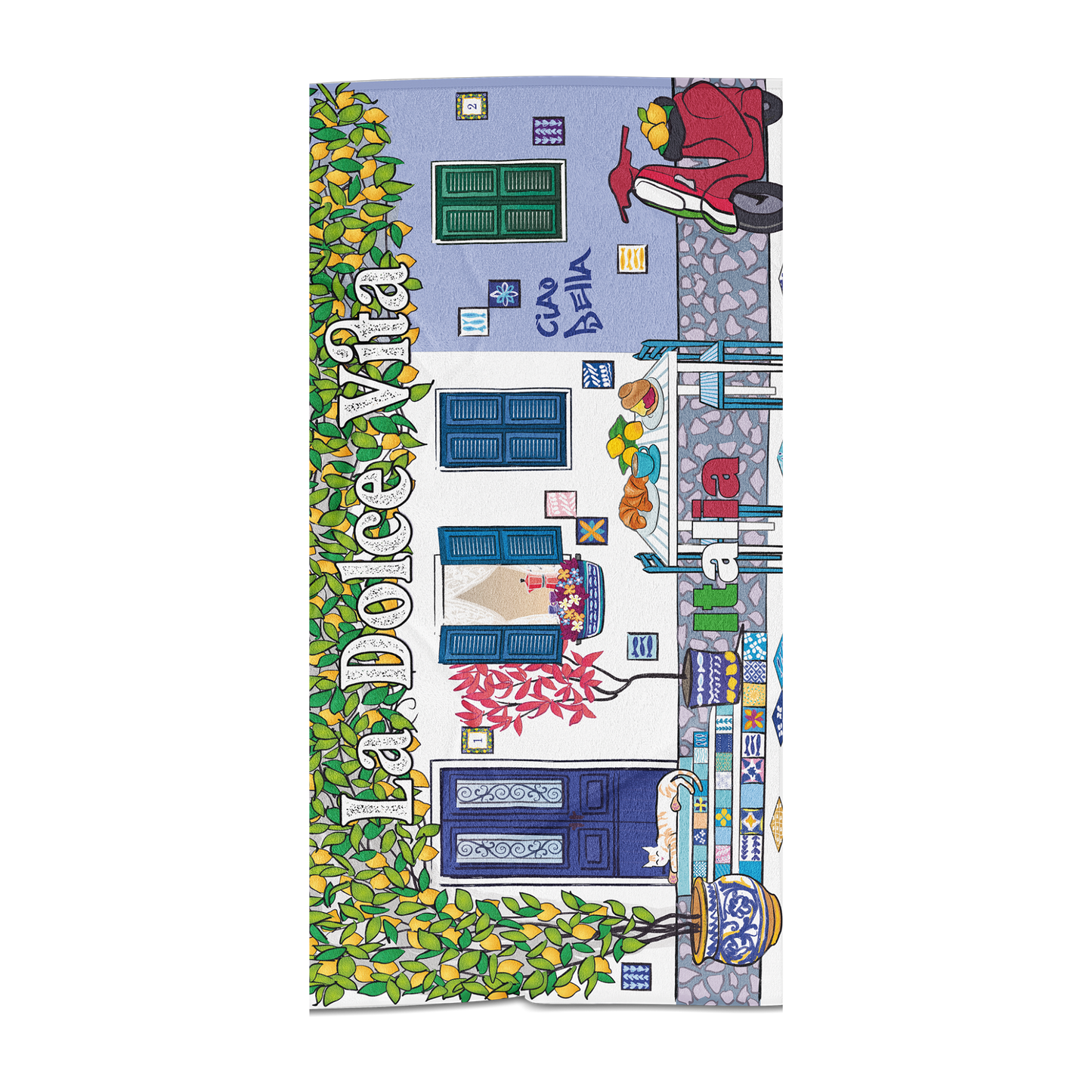 Telo Mare Full Print - La Dolce Vita - Colorato, Pratico e di Tendenza - TM82