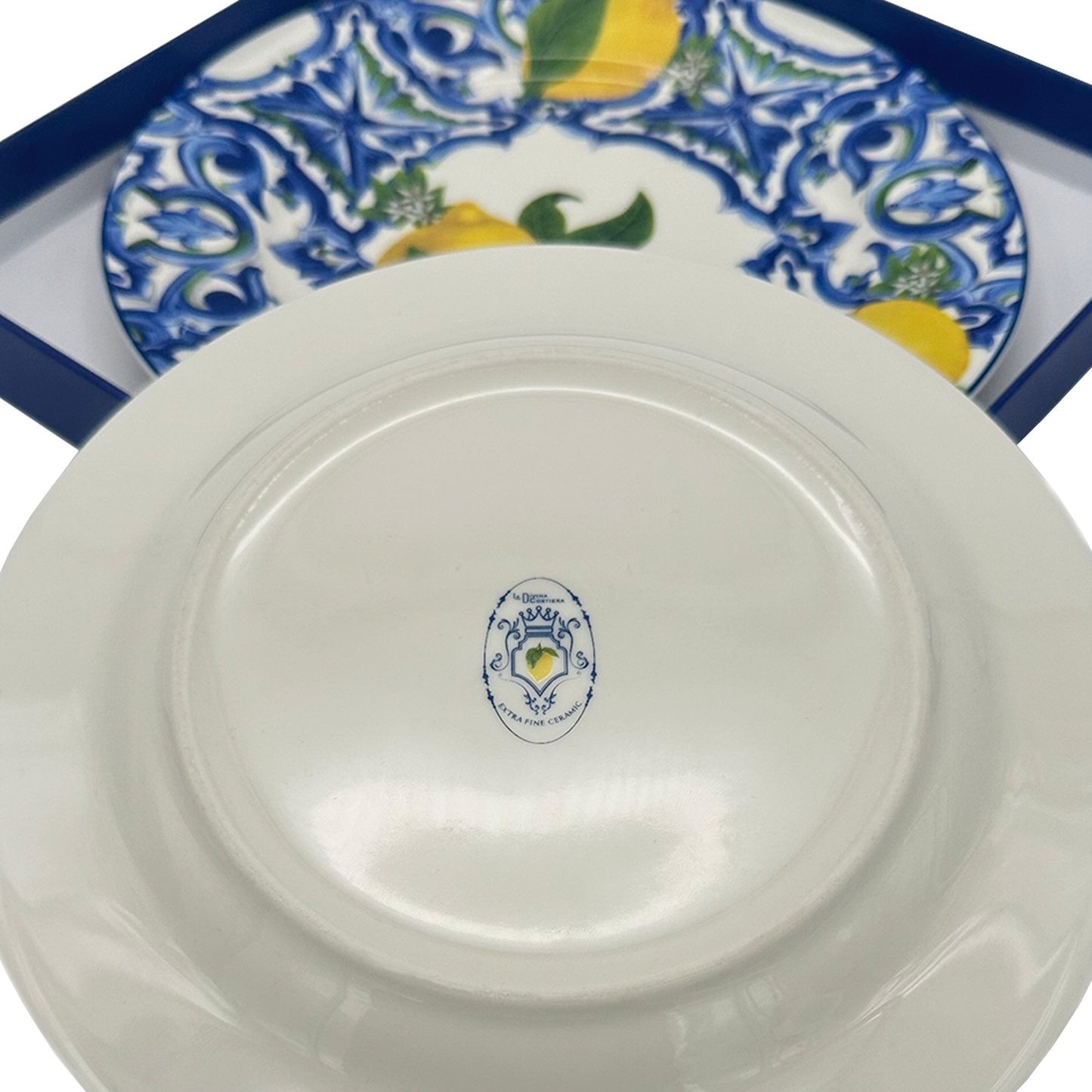 Box Ceramica luxury Lemons - 2 plates 19 cm