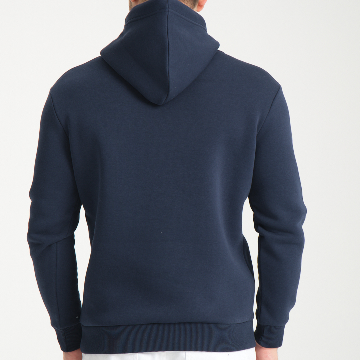 Felpa con Cappuccio Blu Navy - Interno Felpato - Felpa 39