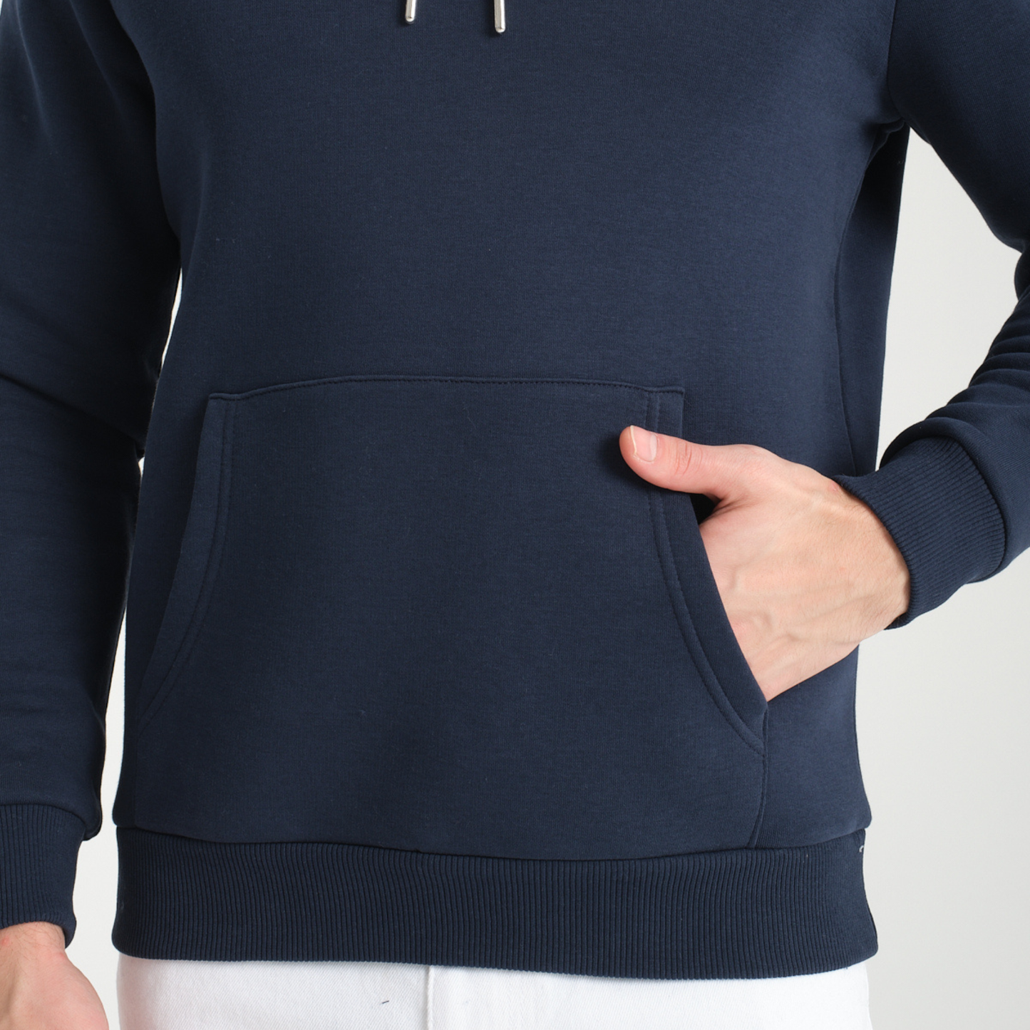 Felpa con Cappuccio Blu Navy - Interno Felpato - Felpa 39