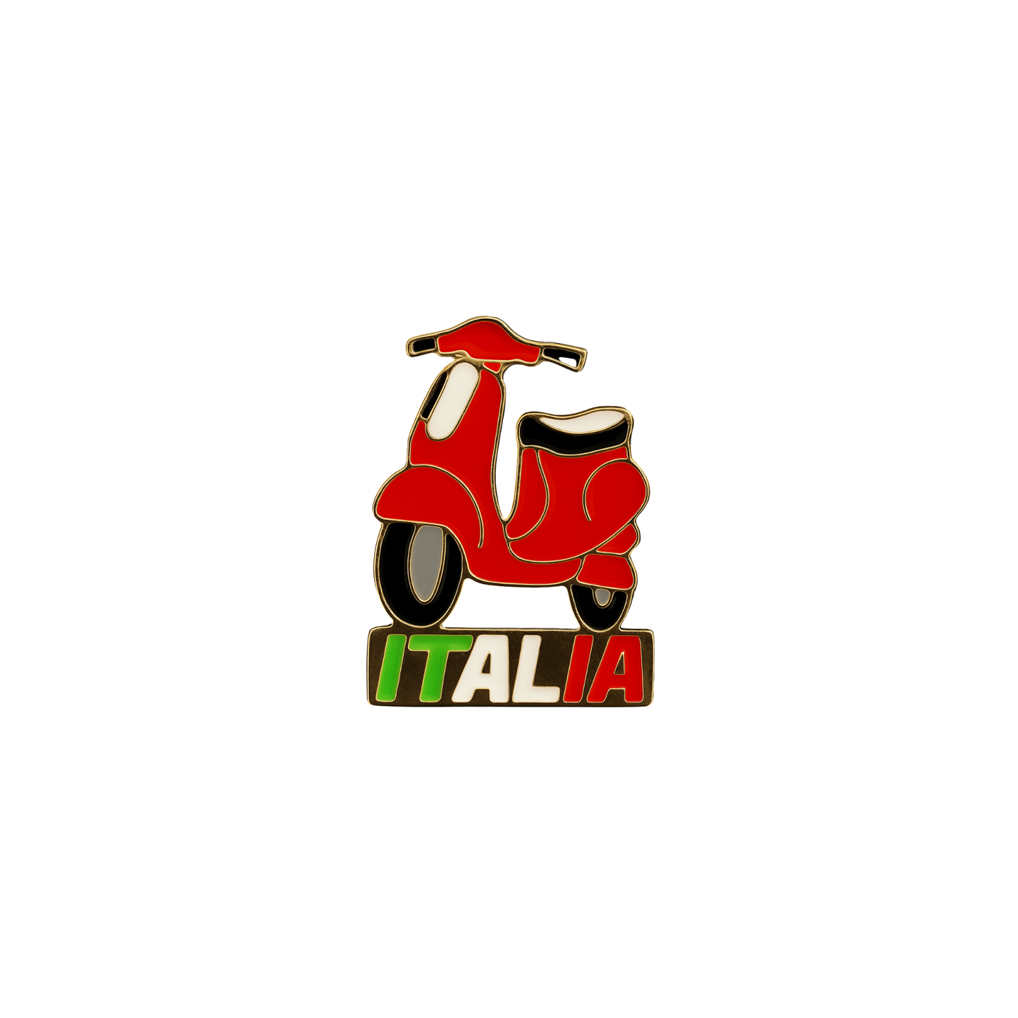 Spilla Scooter Italia Tricolore – Souvenir Italiano della Costiera Amalfitana