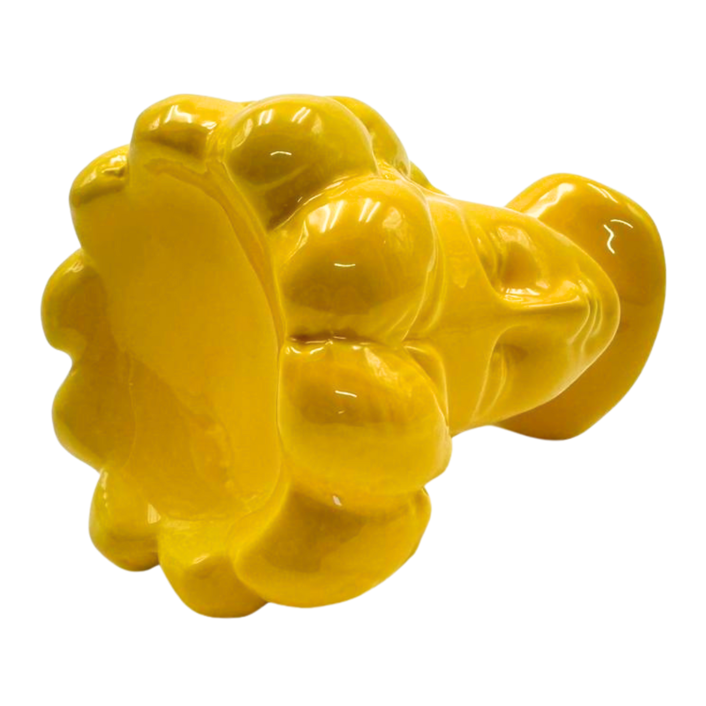 Testa di Moro in Ceramica Gialla Mini 12 cm - Decorazione Siciliana | SF223