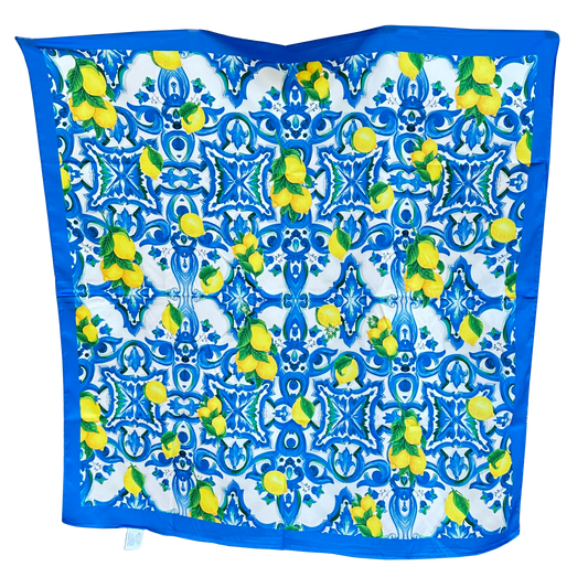 Foulard - Maiolica di Limoni Blu - VAR 21 - 05