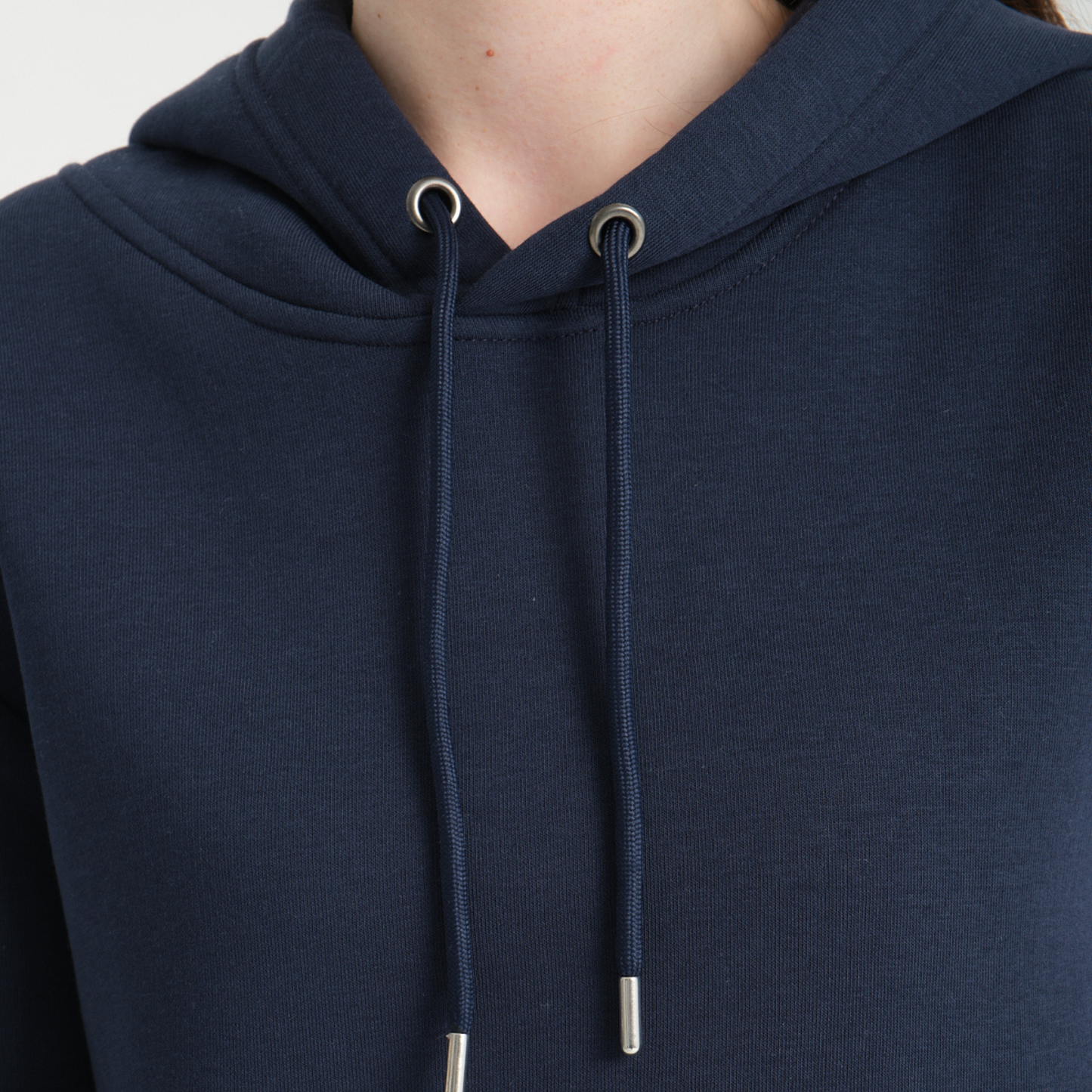 Felpa con Cappuccio Blu Navy - Interno Felpato - Felpa 39 Donna