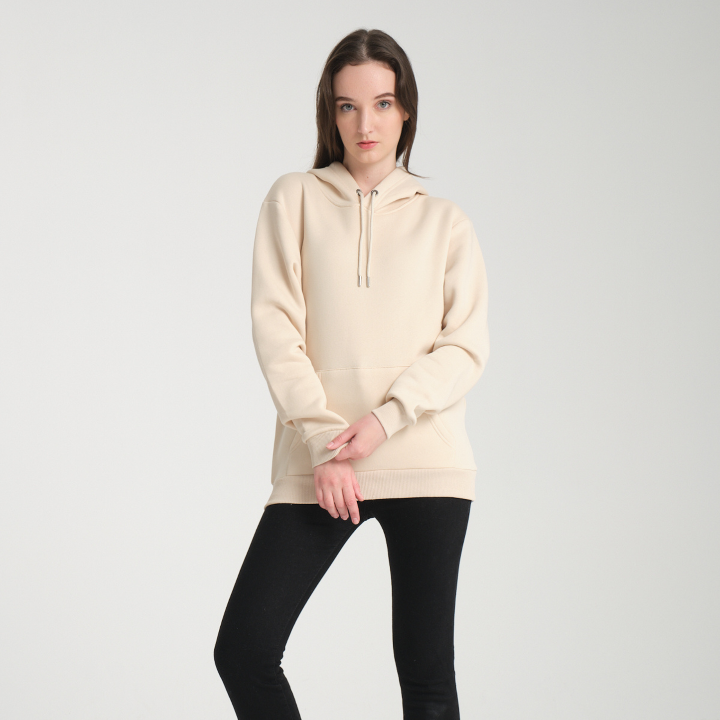 Felpa con Cappuccio Yellow Butter - Interno Felpato - Felpa 39 Donna