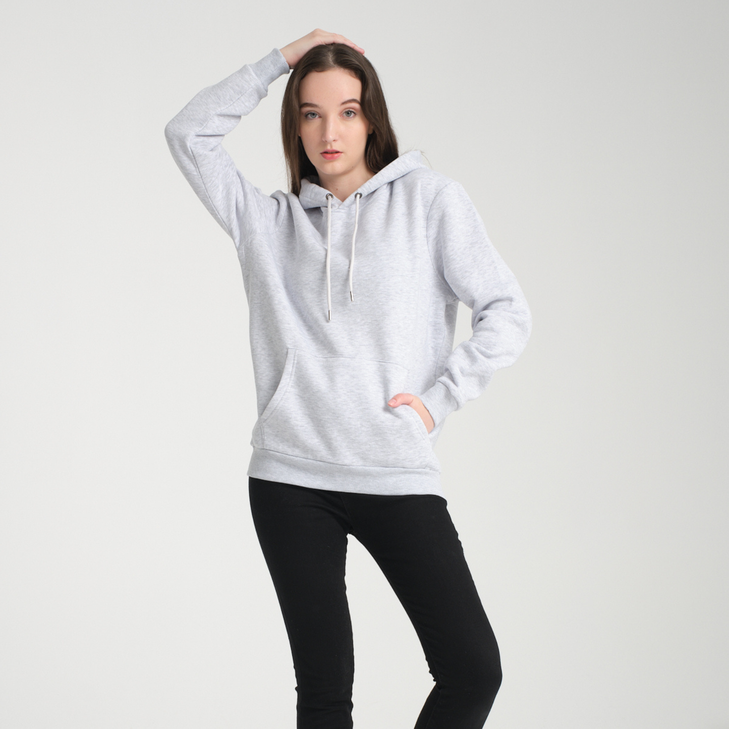 Felpa con Cappuccio Snow Melange - Interno Felpato - Felpa 39 Donna