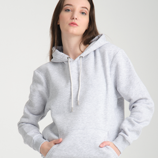 Felpa con Cappuccio Snow Melange - Interno Felpato - Felpa 39 Donna