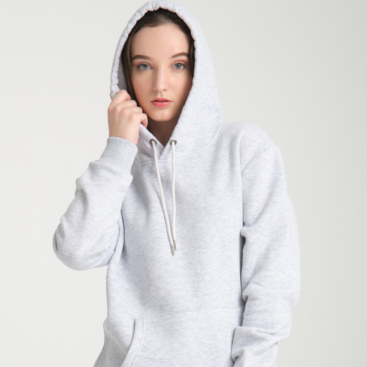 Felpa con Cappuccio Snow Melange - Interno Felpato - Felpa 39 Donna