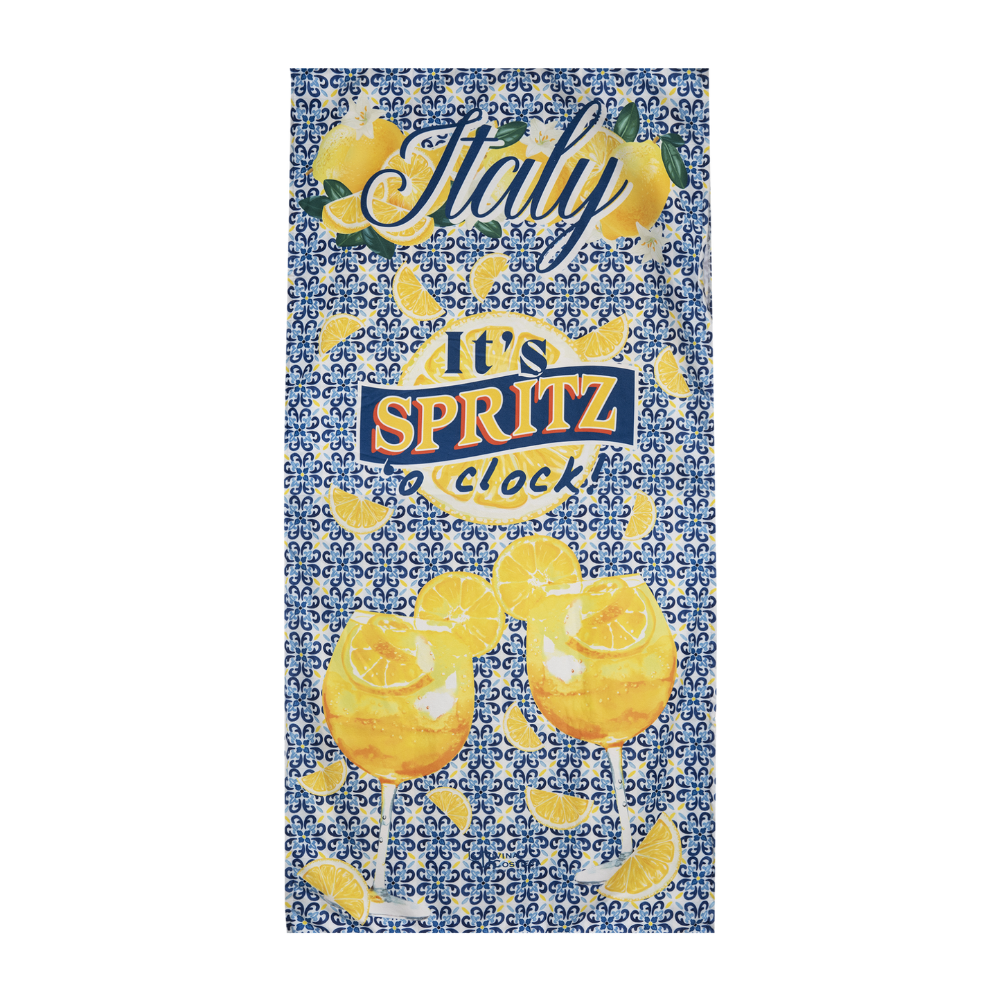 Telo Mare Full Print – It's SPRITZ 'o Clock- Colorato, Pratico e di Tendenza - TM66