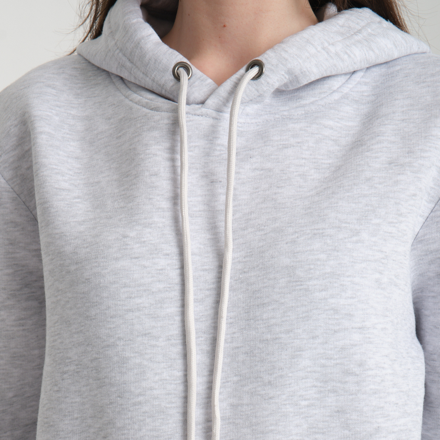 Felpa con Cappuccio Snow Melange - Interno Felpato - Felpa 39 Donna