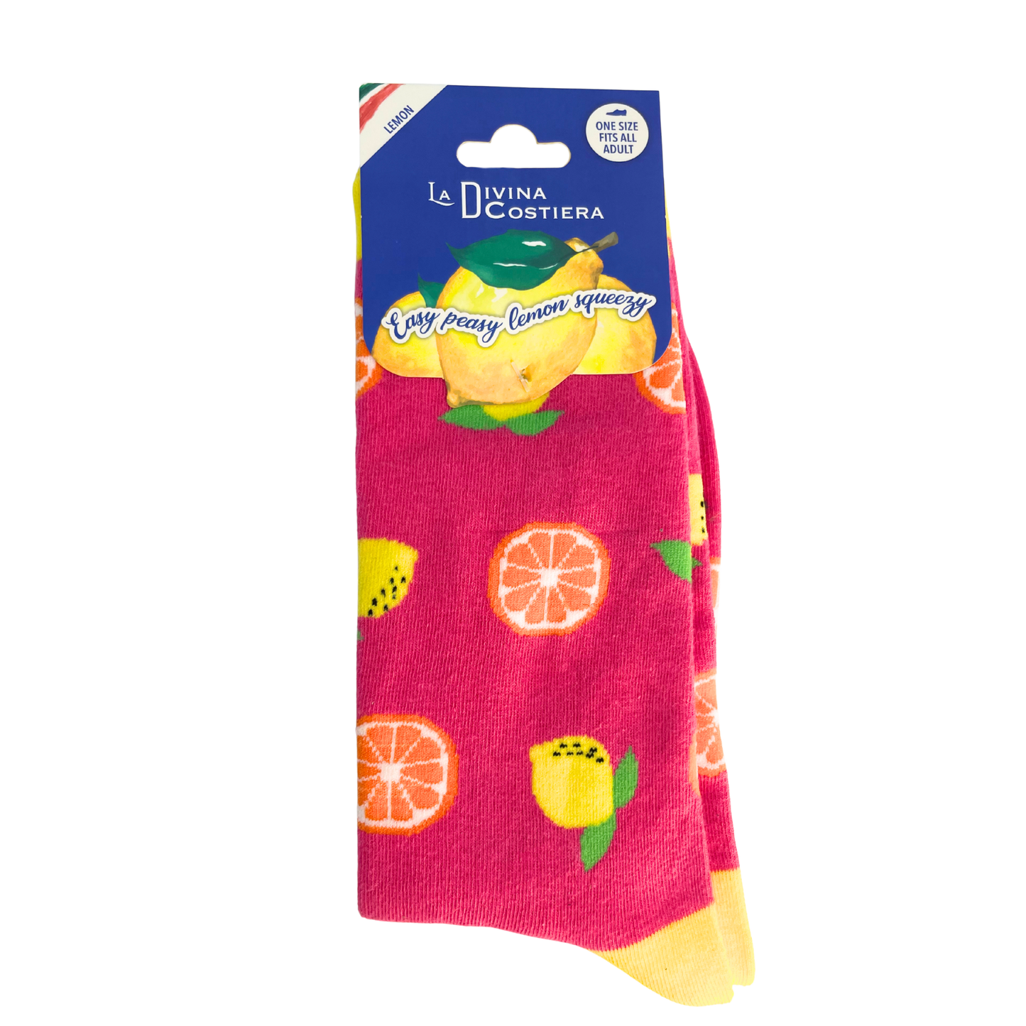 Calzini in Cotone Elasticizzato Calz 6 - Lemon Fucsia