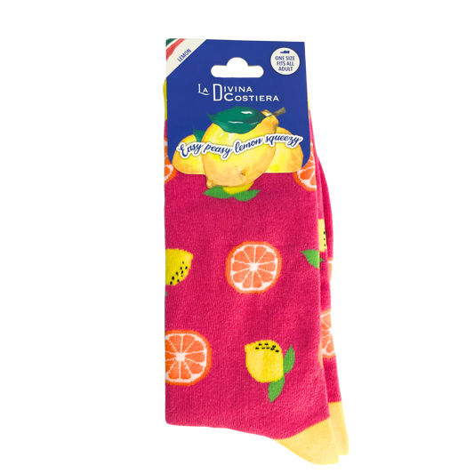 Calzini in Cotone Elasticizzato Calz 6 - Lemon Fucsia