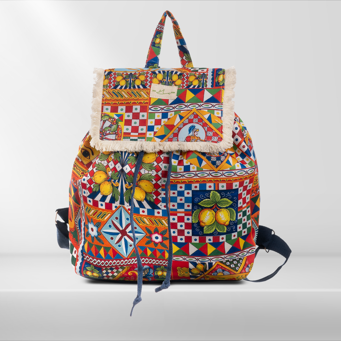 Full Print Backpack - Maiolica Backpack - 30x40cm