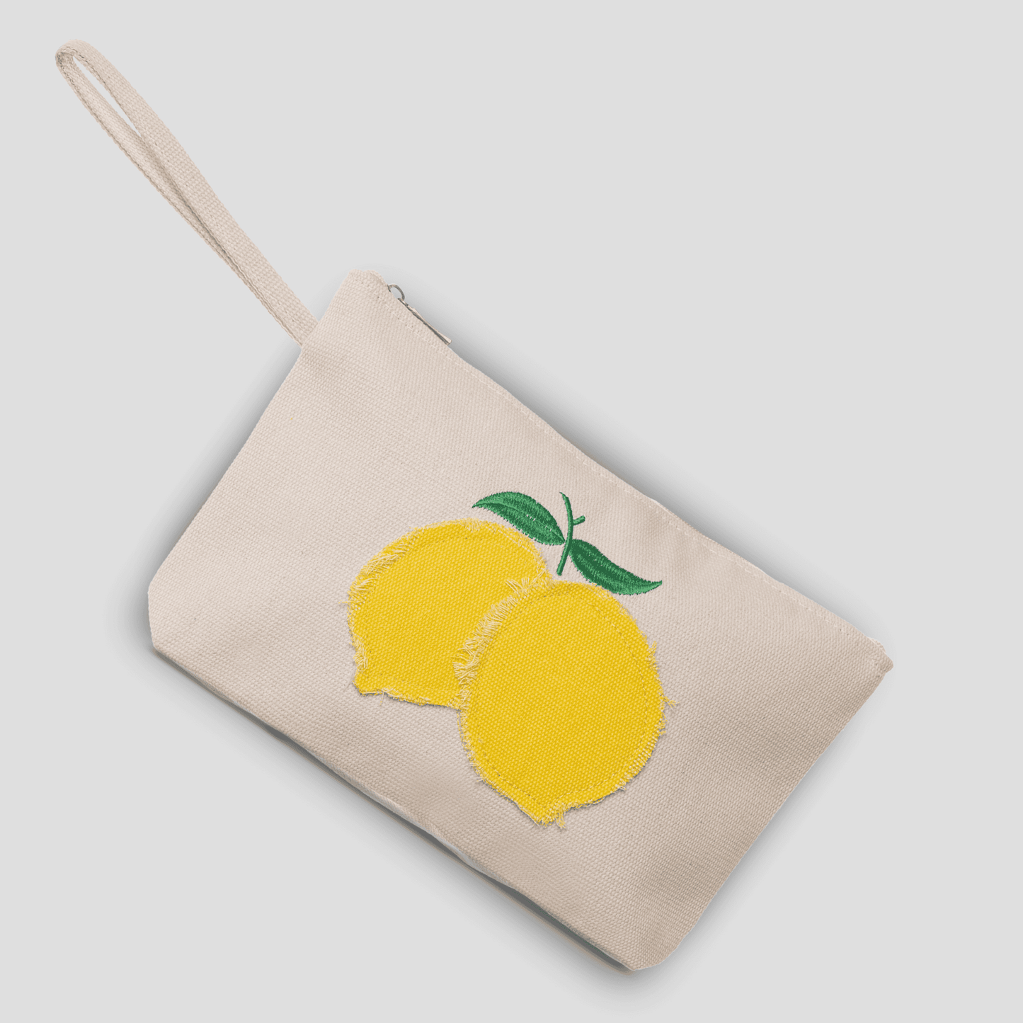 Canvas clutch bag - Lemon Pochette - 29x18 cm