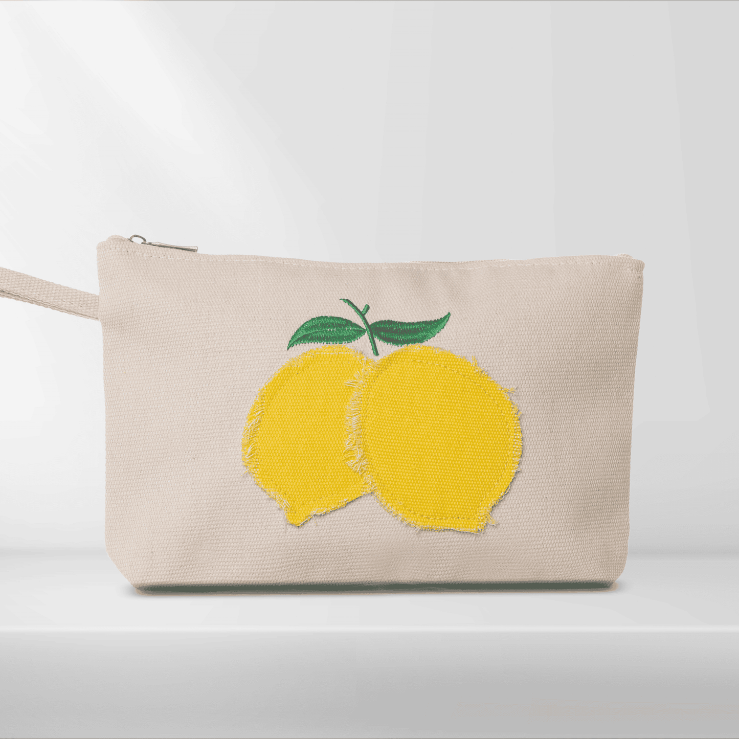 Canvas clutch bag - Lemon Pochette - 29x18 cm