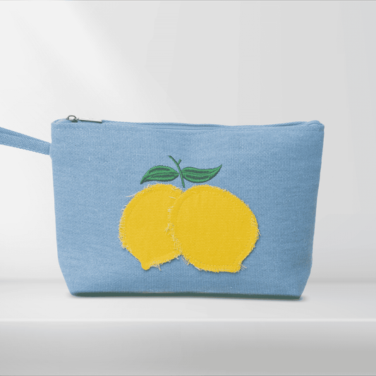 Canvas clutch bag - Lemon Pochette - 29x18 cm
