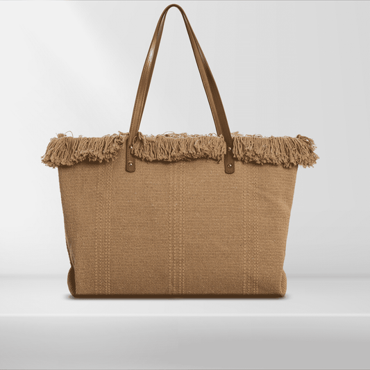Straw Bag - Cala Frangé - 45x33x10 cm - Woman