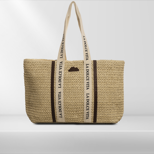 Straw Bag - Cleopatra Straw Maxi Bag - 55x32x12 cm