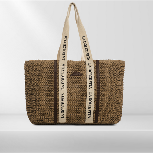 Straw Bag - Cleopatra Straw Maxi Bag - 55x32x12 cm