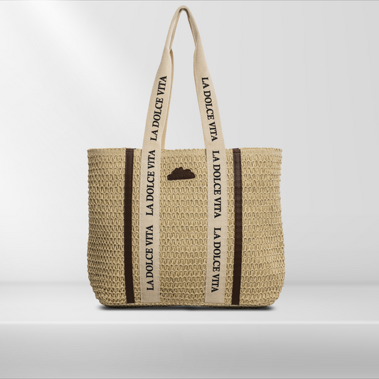 Straw Bag - Cleopatra Straw Medium Bag - 45x29x10 cm
