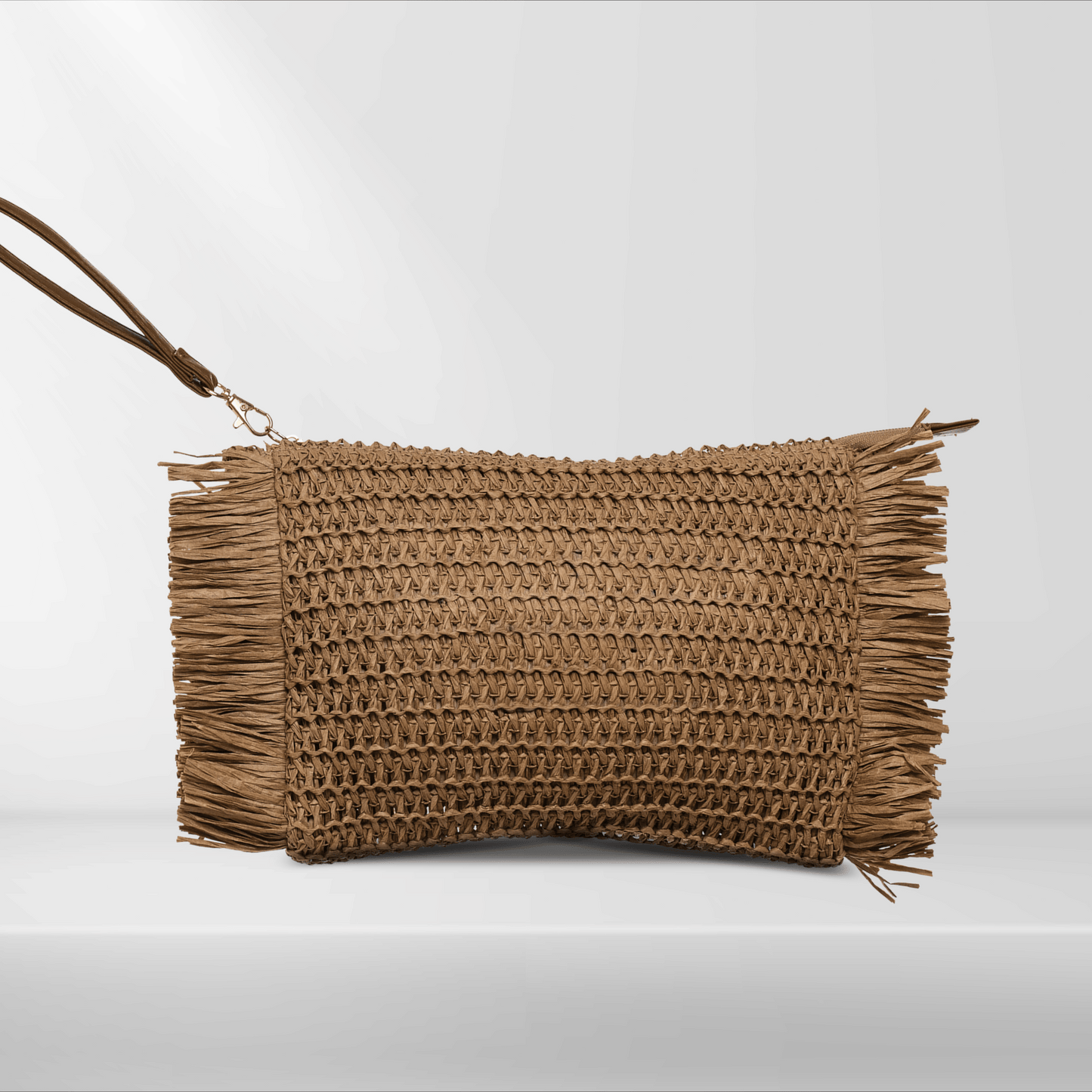 Straw Clutch - Dune Clutch - 27x20.5 cm